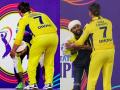 लाखभर प्रेक्षकांसमोर अरिजित सिंग MS DHONI च्या पाया पडला; नेटकऱ्यांनी त्याला डोक्यावर घेतले - Marathi News | Arijit singh touches ms dhoni feet after his performance at ipl 16 opening ceremony | Latest filmy News at Lokmat.com