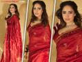 नुसरत भरूचाचं लाल साडीत खुललं सौंदर्य, हटणार नाही नजर - Marathi News | Nushrat Bharucha New Bold And Hot Look in red Saree Photos on Her Social Media Account | Latest filmy Photos at Lokmat.com