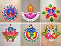 Diwali Rangoli Design : दारासमोर रांगोळीनं काढा सुंदर दिवे- दिव्यांच्या रांगोळ्यांचे १० डिझाइन्स-दारासमोर सुरेख नक्षी - Marathi News | Diwali Special Latest Rangoli Design : Diwali Special Dia Rangoli Designs Latest Patterns | Latest sakhi Photos at Lokmat.com