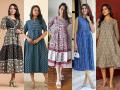 टिपिकल कुर्ते घालणं विसरा? कॉटनचे नी लेंथ फ्रॉक्स घाला-८ पॅटर्न्स, साध्या लूकमध्ये स्टायलिश दिसा - Marathi News | Cotton Frocks For Women : Knee Length Cotton Dresses For Women Cotton Frocks New Pattern | Latest sakhi Photos at Lokmat.com