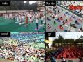 देशभरात साजरा झाला 'योग डे'; अनेकांनी घेतला उत्स्फुर्त सहभाग  - Marathi News | International Yoga Day celebrated across the country | Latest national Videos at Lokmat.com