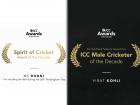 ICC च्या दशकातील सर्वोत्तम पुरस्कारांत भारतीयांचे वर्चस्व; पाकिस्तानची पाटी कोरी, पाहा सर्व पुरस्कार!
