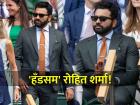 मुंबईच्या हिटमॅनचा 'रॉयल' कारभार! Rohit Sharma विम्बल्डनच्या मैदानात; पाहा हँडसम लूक (Photo)