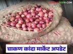 चाकण बाजार समितीत कांदा आवकेत घसरण; वाचा नंबर १ कांद्याला काय मिळाला दर? - Marathi News | Onion arrivals drop in Chakan Market Committee; Read what price did number 1 onion get? | Latest market-yard News at Lokmat.com