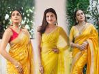 हळदी, देवब्राह्मणाच्या कार्यक्रमासाठी 'असा' करा पिवळ्या साडीतला सुंदर लूक- तुमच्यावरच खिळतील नजरा.. - Marathi News | yellow saree look for mehendi, haldi function in wedding season | Latest sakhi Photos at Lokmat.com