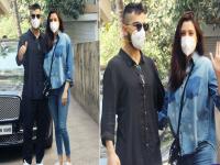 मुलीच्या जन्मानंतर दहा दिवसांनी विराटसोबत घराबाहेर पडली अनुष्का शर्मा, पाहा फोटो - Marathi News | anushka sharma and virat kohli clicked in bandra today after actress pregnancy | Latest filmy Photos at Lokmat.com