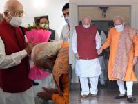 अडवाणींचे पाय धरुन मोदींनी घेतले आशीर्वाद, बर्थ डेच्या दिल्या शुभेच्छा - Marathi News | Narendra Modi took Advani's feet and wished him a happy birthday | Latest national Photos at Lokmat.com