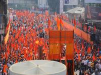 Photos: पुण्यात हिंदू जनआक्रोश मोर्चा; भगवे ध्वज, पारंपरिक पोशाखात नागरिक मोर्चात सहभागी - Marathi News | Hindu public protest march in Pune Saffron flags citizens in traditional dress participate in the march shouting slogans | Latest pune Photos at Lokmat.com