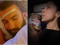 Lockdown :सध्या काय करतेय दीपिका पादुकोण? उत्तर हवे असेल तर पाहा फोटो - Marathi News | deepika padukone labels on ranveer singh forehead while he is sleeping see pics | Latest filmy Photos at Lokmat.com