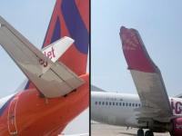 स्पाइसजेट आणि अकासा एअरची टक्कर! विमानांचे पंख एकमेकांत अडकले; दिल्ली विमानतळावर थरार - Marathi News | SpiceJet and Akasa Air collide! Wings of planes get stuck together; Thrill at Delhi airport | Latest national News at Lokmat.com स्पाइसजेट आणि अकासा एअरची टक्कर! विमानांचे पंख एकमेकांत अडकले; दिल्ली विमानतळावर थरार - Marathi News | SpiceJet and Akasa Air collide! Wings of planes get stuck together; Thrill at Delhi airport | Latest national News at Lokmat.com