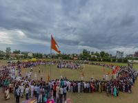 अन् तुका झाला आकाशाएवढा...;पाच पालख्यांच्या रिंगण सोहळ्याने अंबाजोगाईकरांच्या डोळ्यांचे पारणे फिटले  - Marathi News | Ambajogaikar's eyes crossed with a five-palakhi reunion | Latest beed Photos at Lokmat.com