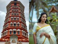 Amala Paul: मंदिरात प्रवेश नाकारल्याने अभिनेत्री संतप्त, लांबूनच घेतले दर्शन; व्यक्त केली भावना - Marathi News | The actress amala paul, angry at being denied entry to the temple, took darshan from afar | Latest filmy Photos at Lokmat.com