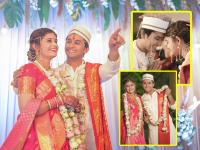 दोन मनं, एक हसरा क्षण अन् आयुष्यभराची साथ! मेघन-अनुष्काच्या लग्नातील Unseen फोटो बघाच - Marathi News | marathi actor meghan jadhav and anushka pimputkar weddding unseen photo | Latest filmy Photos at Lokmat.com