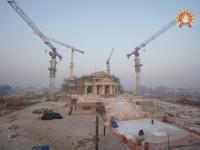 Ram Mandir : प्राणप्रतिष्ठा सोहळ्याला उरले अवघे काही दिवस, राम मंदिराचं बांधकाम किती झालं? पाहा लेटेस्ट फोटो.. - Marathi News | ayodhya ram mandir construction photos pran pratishtha date and time | Latest uttar-pradesh Photos at Lokmat.com