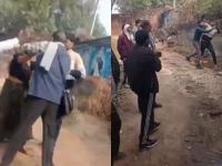 वीज बिल वसुलीसाठी गेलेल्या टीमवर लाठ्या-काठ्यांनी हल्ला; जीव वाचवण्यासाठी कर्मचाऱ्यांची पळापळ - Marathi News | banda bijli bill vasooli team attack video viral | Latest crime News at Lokmat.com