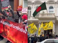 बांग्लादेशातील हिंसेची आग लंडनपर्यंत..; खालिस्तान समर्थक भारतीयांच्या आंदोलनात घुसले, तणावाचे वातावरण - Marathi News | Bangladesh Violence reaches London; Khalistan supporters enter Indian protest, tense atmosphere | Latest international News at Lokmat.com