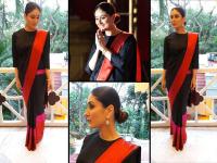 करीना कपूरचा खल्लास करणारा इंडियन लूक - Marathi News | Kareena Kapoor Khan stuns in a black saree at a film festival in Bengaluru | Latest mumbai Photos at Lokmat.com