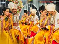 'तान्हाजी' फेम अभिनेत्रीने केलं लग्न, नवरा आहे डॉक्टर! फोटो शेअर करत म्हणाली- “आजपासून..." - Marathi News | tanhaji the unsung warrior movie fame actress bhagyashree nhalve share special photos of her wedding | Latest filmy Photos at Lokmat.com