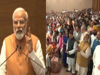 BJP Residential Complex: 'आज सगळे भ्रष्टाचारी एकत्र आले आहेत; पण भाजप थांबणार नाही', PM मोदींचा घणाघात - Marathi News | BJP Residential Complex inauguration: 'Today all the corrupt have gathered; BJP will not stop', PM Modi's attack | Latest national Photos at Lokmat.com