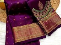 लग्नसोहळ्यात शोभून दिसते कलांजली पैठणी; ८ रंग आणि आरी वर्कचे ब्लाऊज-सुंदर दिसते साडी - Marathi News | Kalanjali Paithani Designs : 8 Designs Kalanjali Paithani Kalanjali Paithani New Patterns | Latest sakhi Photos at Lokmat.com