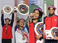 अभिमानास्पद! आईसमोर देशासाठी जिंकलं 'सुवर्ण', 'गोल्डन गर्ल' म्हणतायत, ही फक्त सुरूवात... - Marathi News | Indian athletes nikhat zareen, lovlina, nitu ghanghas and saweety boora have won gold medals in Women's World Boxing Championship 2023 | Latest other-sports Photos at Lokmat.com