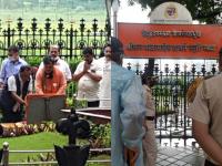 शिवसेनेचा विरोध मावळला, नारायण राणेंनी घेतलं स्मृतीस्थळाचं दर्शन - Marathi News | Shiv Sena's opposition subsided, Narayan Rane visited the memorial | Latest mumbai Photos at Lokmat.com