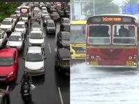 मुंबईत पहाटेपासूनच कोसळधारा, 'एक्सप्रेस वे'वर वाहनांची भली मोठी रांग - Marathi News | A torrential downpour on the 'Express Way' in Mumbai since early morning | Latest mumbai Photos at Lokmat.com