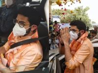 अयोध्येत ढोलताशांच्या गजरात स्वागत, आदित्य ठाकरेंवर फुलांची उधळण - Marathi News | Welcome to the sound of drums, flowers being showered on Aditya Thackeray | Latest national Photos at Lokmat.com