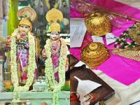 १०० कोटींचे दागिने, शंभर वर्षांचा इतिहास; कडक बंदोबस्तात सजतात 'राधा-कृष्ण' - Marathi News | 100 crore jewellery, hundred years of history; Radha-Krishna are adorned in a strict arrangement in gwalher temple of fulbaug | Latest madhya-pradesh Photos at Lokmat.com