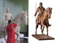 'शिंदे'ताईंचा वर्ल्ड रेकॉर्ड, 75 दिवसांत साकारला महाराजांचा अश्वारुढ पुतळा - Marathi News | Shindetai's world record, the equestrian statue of Sakarla Maharaj in 75 days, Share by Dr. amol kolhe | Latest mumbai Photos at Lokmat.com