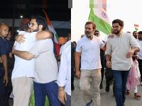 Aditya Thackeray: 'लोकशाही अन् संविधानासाठी मी चालतोय'; आदित्य ठाकरेंची जादू की झप्पी - Marathi News | 'I am running for democracy and constitution'; Aditya Thackarey Jadu Ki Zappi for Rahul Gandhi | Latest mumbai Photos at Lokmat.com