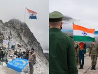 झंडा उँचा रहे हमारा... भारतीय सैन्याने 18 हजार 300 फूट उंचीवर फडकवला तिरंगा - Marathi News | Our flag is high ... Navy, Army and Air Force also hoisted the tricolor | Latest national Photos at Lokmat.com