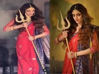 खासदार नुसरत जहाँचा 'दुर्गा देवी' अवतार पाहून नेटिझन्स भडकले; जीवे मारण्याची धमकी - Marathi News | Deobandi Ulama Is Angry At MP Nusrat Jahan Taking The Form Of Durga | Latest politics Photos at Lokmat.com