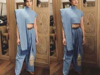 New fashion : सोनम कपूरच्या डेनिम साडीने उडवले सगळ्यांचे ‘होश’!! - Marathi News | New fashion: Sonam Kapoor's denim sari flew all 'senses' !! | Latest filmy Photos at Lokmat.com