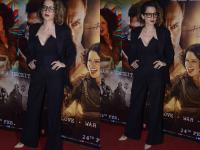 Rangoon Screening : डीप नेक टाइट सूट परिधान केलेल्या कंगना राणौतचा पहा हॉट अंदाज - Marathi News | Rangoon Screening: Deep Purple Kite Legend Watch | Latest filmy Photos at Lokmat.com