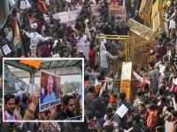 बांगलादेशमध्ये हिंदूंवर होत असलेल्या अत्याचारावरून मुंबईपासून दिलीपर्यंत संताप, तीव्र आंदोलने - Marathi News | Outrage, intense protests from Mumbai to Dili over atrocities against Hindus in Bangladesh | Latest national News at Lokmat.com