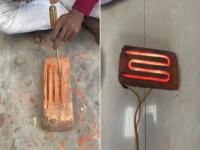 Viral : टेक्नोलॉजिया! अवघ्या एका विटेत पठ्ठ्याने तयार केला रूम हीटर; ५० रुपयांच्या खर्चात थंडी केली गायब - Marathi News | Viral: Technology! A room heater made from just one brick; Eliminates cold at a cost of Rs. 50 | Latest social-viral News at Lokmat.com