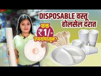 Disposable वस्तू फक्त 1 रुपयांपासून | Disposable Paper Plates, Spoons, Bowls |Pune Street Shopping