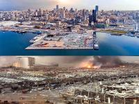 Beirut Blast: लेबनान भीषण स्फोटात शहर उद्धवस्त; पाहा आधीचे आणि आताचे फोटो... - Marathi News | Beirut Blast: lebanon blast before and after images pray for lebanon | Latest international Photos at Lokmat.com