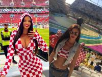 नियमांची एैशी तैशी! फुटबॉल फॅनने आपल्या हॉटनेसने वर्ल्ड कपमध्ये लावली 'आग', फोटो बघून व्हाल बेहाल... - Marathi News | "World Cup's hottest fan" dared to risk breaking Qatar's modesty laws with a very racy outfit to support her team | Latest other-sports Photos at Lokmat.com