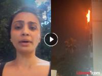 VIDEO: बॉलीवूड अभिनेत्री संतापली! प्रचार रॅलीतील फटाक्यांमुळे घराला आग, कार्यकर्त्यांना सुनावलं - Marathi News | VIDEO: Bollywood actress Daisy Shah angry on political campaign House caught fire due to firecrackers during campaign rally | Latest mumbai News at Lokmat.com