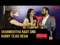 Sharmishtha Raut and hubby Tejas Desai at Lokmat Most Stylish Red Carpet