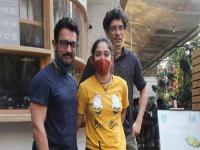 PHOTOS : बाबो, बाप लेकापेक्षाही तरूण झाला...! आमिर खानचे गजब ट्रान्सफॉर्मेशन पाहून फॅन्स थक्क - Marathi News | aamir khan spotted with daughter ira khan and son junaid khan in mumbai actor body transformation surprise you | Latest filmy Photos at Lokmat.com