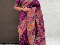 लग्न सोहळ्यासाठी खास पश्मिना सिल्क साडी; १० सुंदर रंग, २ हजारच्या आत घ्या भरजरी साडी - Marathi News | Pashmina Silk Saree Designs : 10 Colors Of Pashmina Silk Saree For Wedding Season | Latest sakhi Photos at Lokmat.com