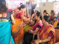 विजयासाठी पैठणी, नथींचे देताहेत वाण : लकी ड्रॉमध्ये टीव्ही, फ्रिज अन् एसी सुद्धा... - Marathi News | Paithani, Nathi varieties are being given for victory: TV, fridge and AC also in the lucky draw... | Latest kalyan-dombivli News at Lokmat.com विजयासाठी पैठणी, नथींचे देताहेत वाण : लकी ड्रॉमध्ये टीव्ही, फ्रिज अन् एसी सुद्धा... - Marathi News | Paithani, Nathi varieties are being given for victory: TV, fridge and AC also in the lucky draw... | Latest kalyan-dombivli News at Lokmat.com