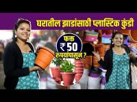 घरातील झाडांसाठी प्लास्टिक कुंडी स्वस्त दरात | Cheapest Plastic Pots for Plants | Street Shopping