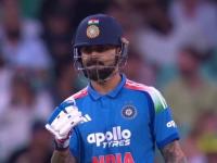 Virat Kohli Celebration : चेहऱ्यावर हसू अन् खातं उघडल्याचा 'विराट' आनंद! व्हिडिओ बघाच - Marathi News | IND vs AUS 3rd ODI Virat Kohli With A Cheeky Celebration After Scoring His First Run Of The Series Against Australia Watch Video | Latest cricket News at Lokmat.com Virat Kohli Celebration : चेहऱ्यावर हसू अन् खातं उघडल्याचा 'विराट' आनंद! व्हिडिओ बघाच - Marathi News | IND vs AUS 3rd ODI Virat Kohli With A Cheeky Celebration After Scoring His First Run Of The Series Against Australia Watch Video | Latest cricket News at Lokmat.com