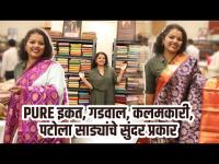 Pure इकत, कलमकारी, Kanjivaram Sareeचे सुंदर प्रकार | Saree Shopping in Mumbai | Saree Shopping Haul