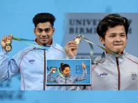 CWG 2022:भारतासाठी सोनेरी कामगिरी करणारे खेळाडू; राष्ट्रकुल स्पर्धेत 'या' शिलेदारांनी जिंकले सुवर्ण - Marathi News | India has won a total of 5 gold medals in Commonwealth Games 2022 so far | Latest other-sports Photos at Lokmat.com