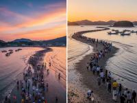 Travel : चक्क लाटा बाजूला सारून दर्या दुभंगतो; समुद्राच्या पोटातून रस्ता जातो! कुठे आहे ही जागा? - Marathi News | Travel: The waves push aside the sea and divide it; A road passes through the ocean! Where is this place? | Latest travel Photos at Lokmat.com